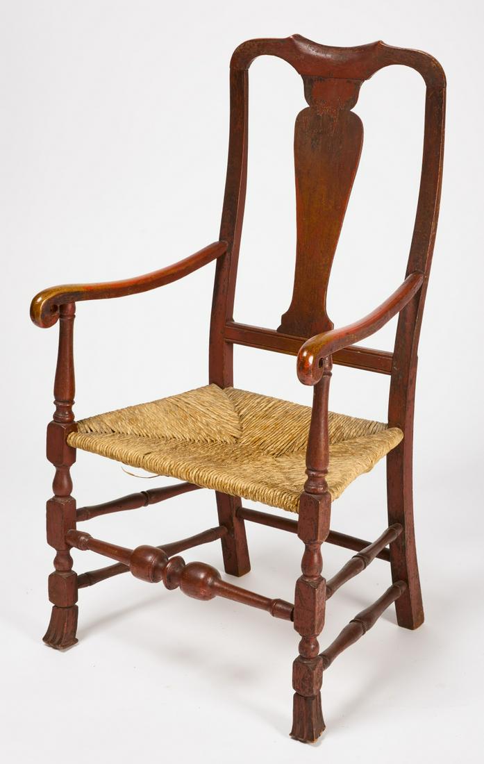 Queen Anne Armchair with Spanish Feet (1 of 9)