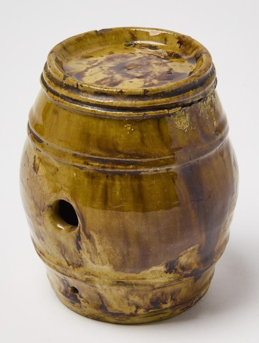 Early Redware Maine Rumlet: Early redware rumlet. Maine, circa 1820. H 4-3/4" D 4". Condition: Excellent original condition. Old short crack and minor loss at molded lower band. Possibly in the making. Copy and paste this link f