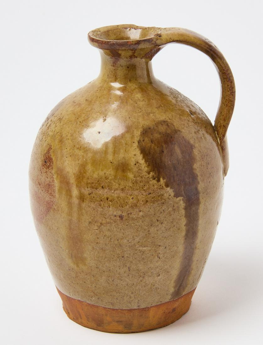 Small Redware Strap Handle Jug (1 of 5)