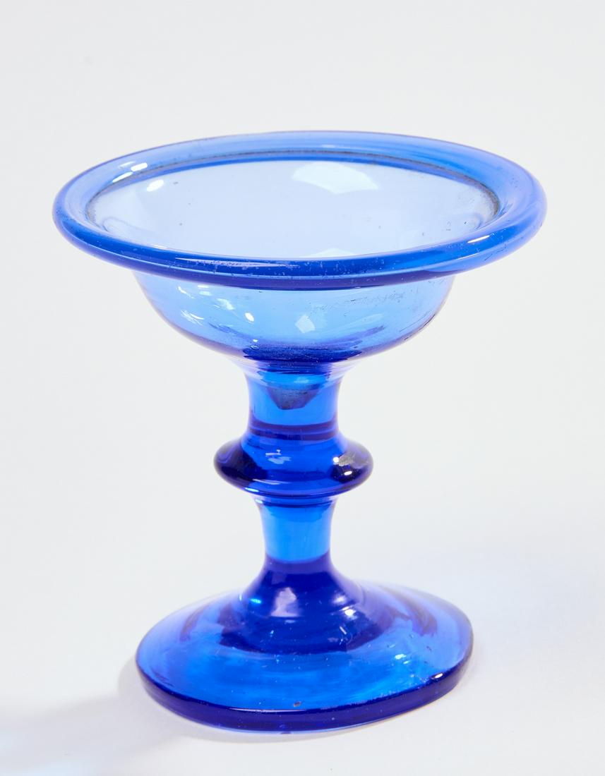 Ohio Opalescent Footed Blue Salt (1 of 3)
