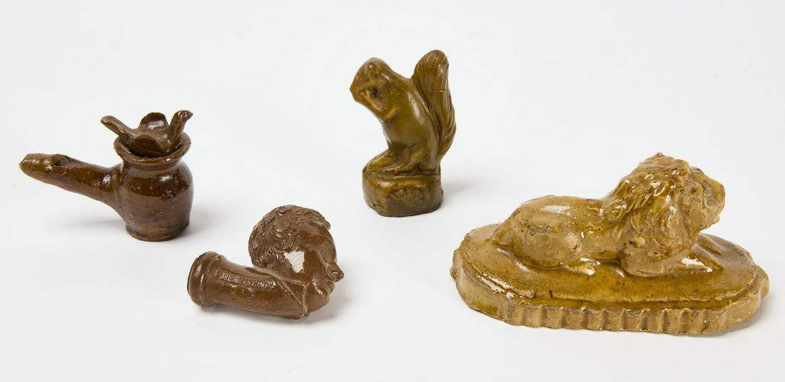 Lot of Four Small Figural Pottery items (1 of 2)