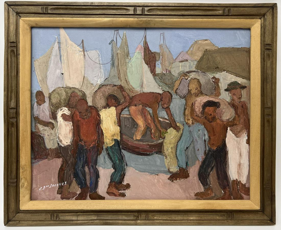 Painting by Carlo Jean-Jacques (1943-1990) (1 of 3)