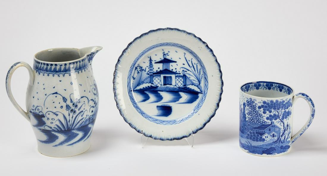 Three Softpaste in Asian Motif with Mocha Pitcher (1 of 7)