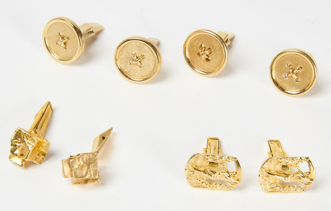 Four Pairs of 14K Novelty Cufflinks (1 of 1)