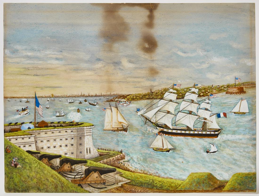 Charleston Harbor Folk Art Watercolor (1 of 4)
