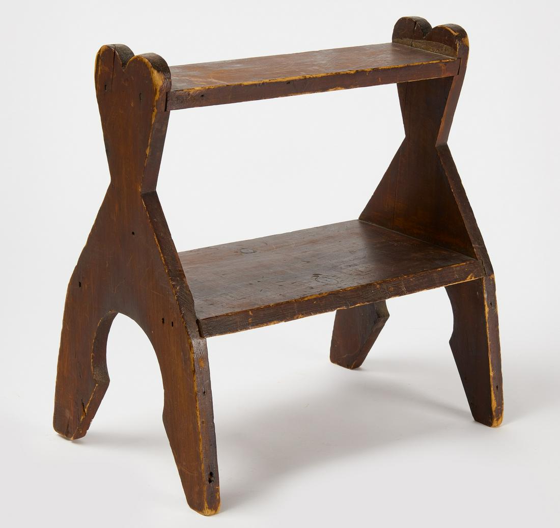 Folk Art Standing Shelf with Hearts (1 of 5)