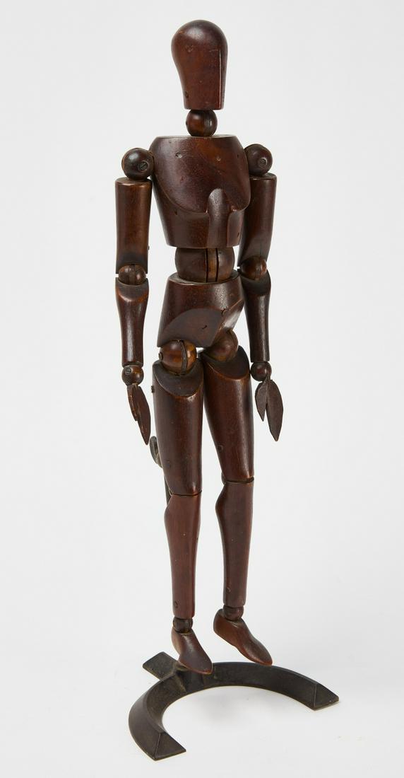 Fine Carved Artists Figure: Very fine carved artists' figure with original armature. 19th century. Condition: Excellent condition. H figure only 19". Copy and paste this link for high-res images: https://www.dropbox.com/sh/vfq44