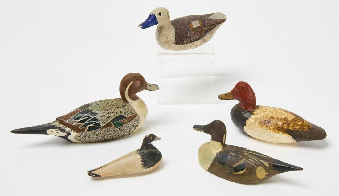 Five Miniature Carved Decoys (1 of 5)