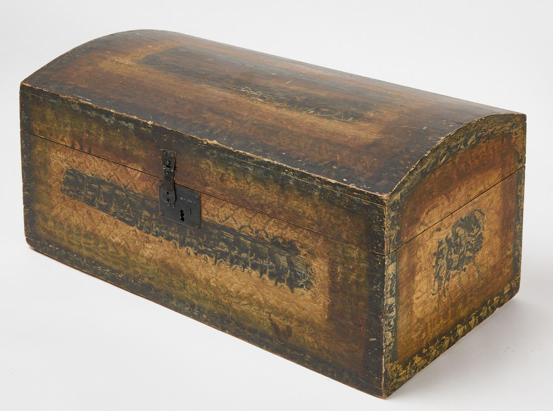 Paint-Decorated Dome Top Box (1 of 9)