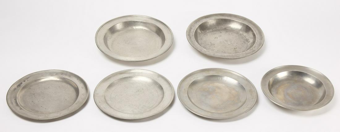 Six Pewter Plates and Basins (1 of 4)