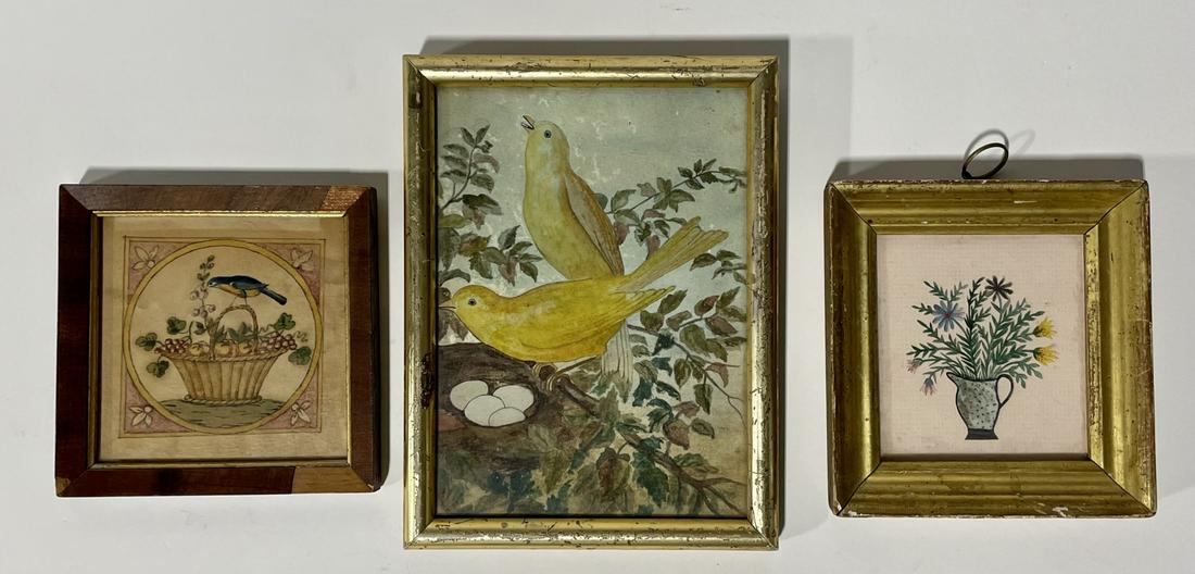 Three Framed Miniuature Watercolors (1 of 7)