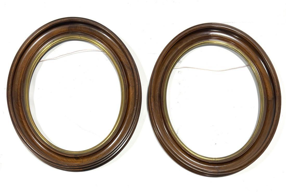 Pair of Oval Walnut Frames (1 of 3)