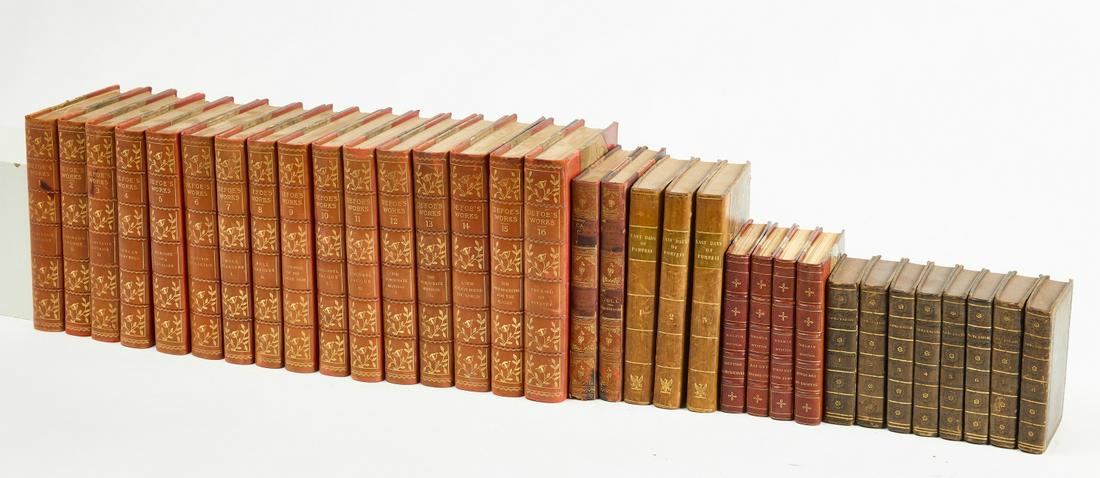 Lot of 33 Antique Books Leather Bound (1 of 4)