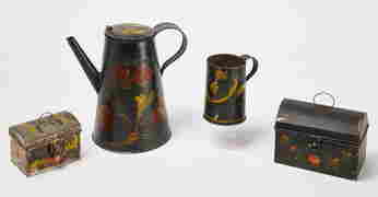 Group of Four Tole Items (1 of 3)