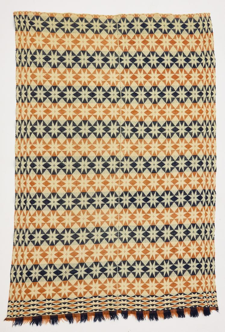 Orange and Blue Coverlet (1 of 3)