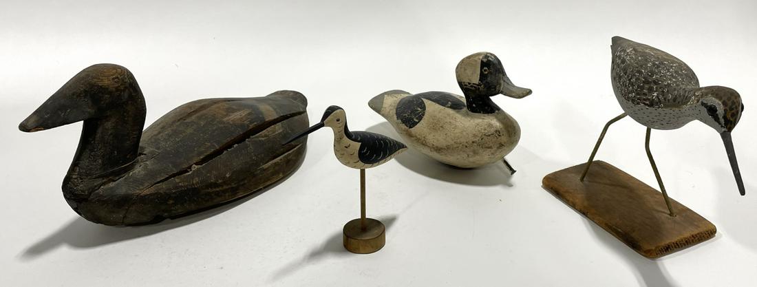 Four Carved Shorebirds (1 of 8)