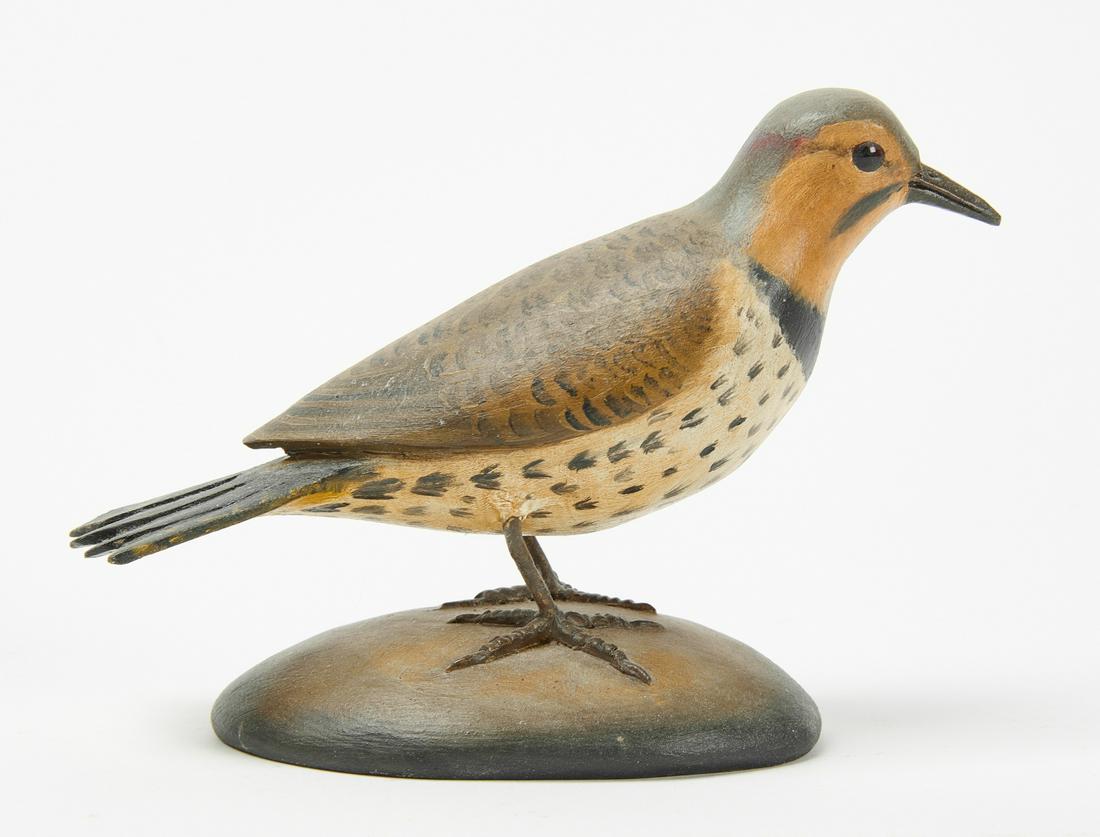 Frank Finney - Flicker: Frank Finney - Flicker. Carved and painted wood. Signed and titled by the artist under base. Condition: Excellent original condition. H 3-3/4" L 5". Copy and paste link for high-res images: https://ww