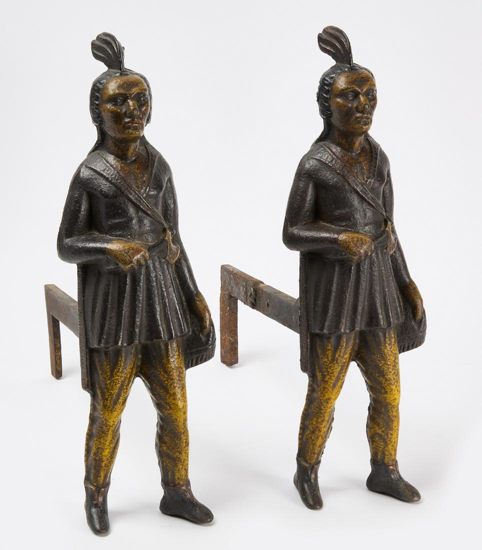 Native American Figural Andirons (1 of 2)