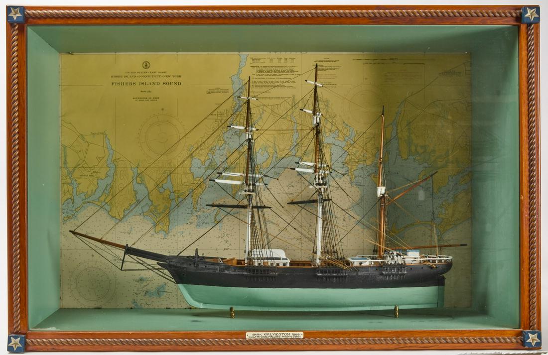 Boat Model in Shadow Box- Mystic Connecticut (1 of 3)