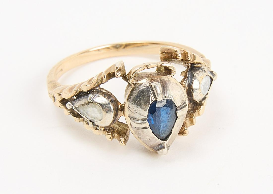 Early Antique Ladies Ring with Three Stones (1 of 2)