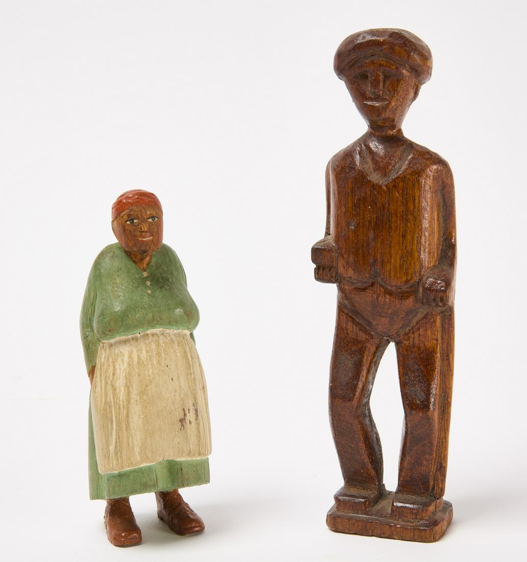 Two Wooden Folk Art Carved Figures (1 of 3)
