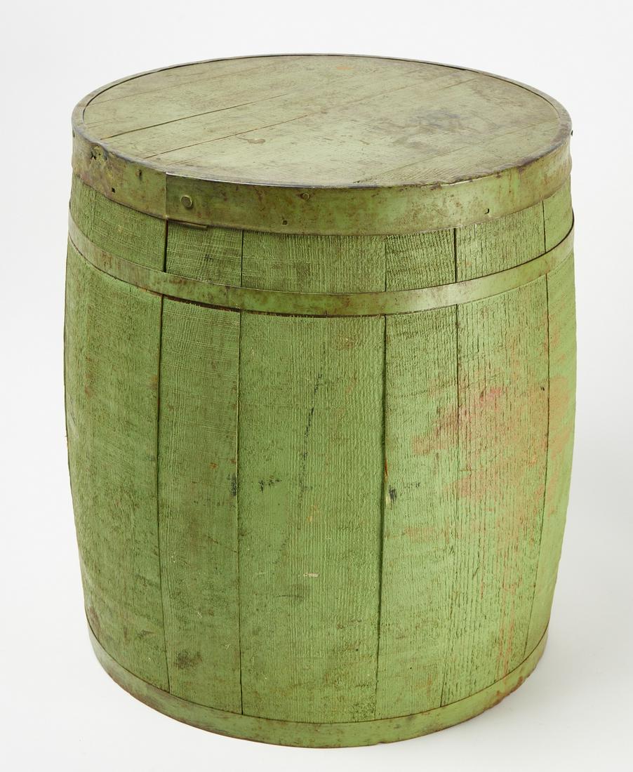 Green Painted Barrel (1 of 2)