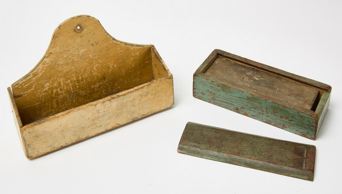 Wall Box & Painted Slide Top Box & Thermometer (1 of 10)