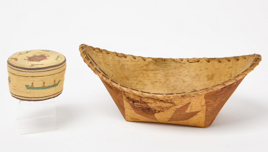 Native Basket with Birch Bark Tray (1 of 4)