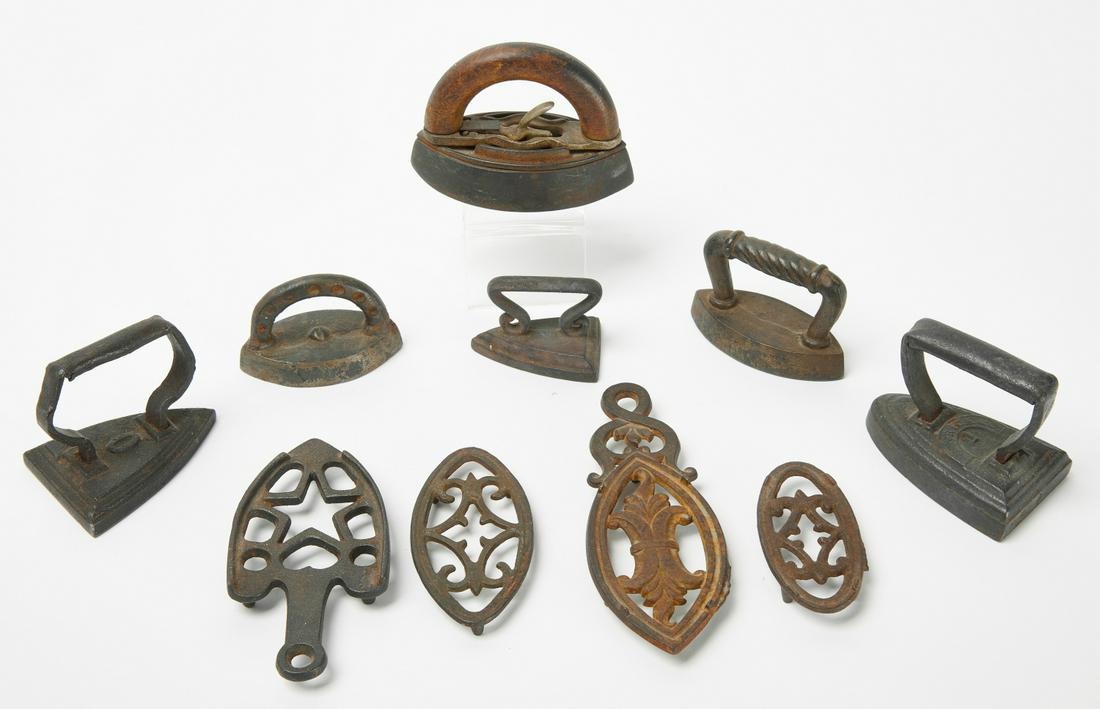 Lot of Miniature Irons and Trivets (1 of 2)