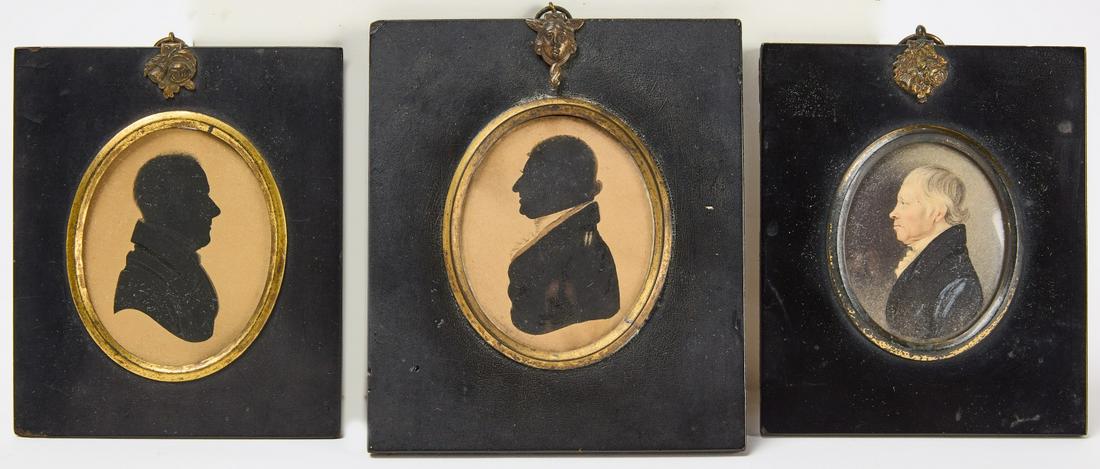 Three Miniature Silhouette Portraits (1 of 2)