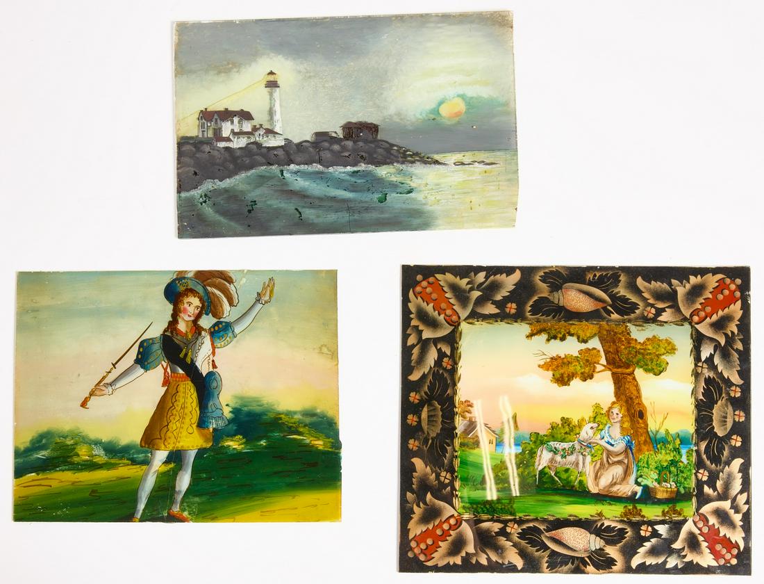 Three Reverse Painted Pictures (1 of 2)
