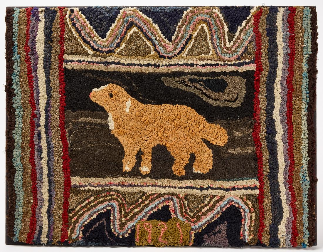 Dog Hooked Rug (1 of 1)
