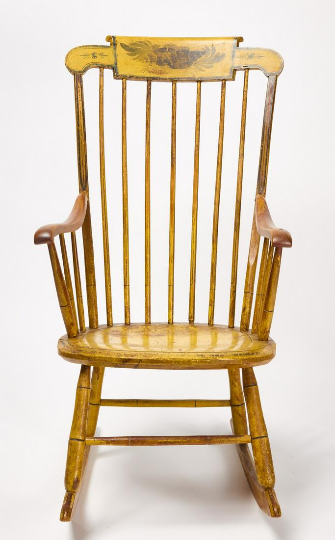 Yellow Windsor Rocking Chair (1 of 8)