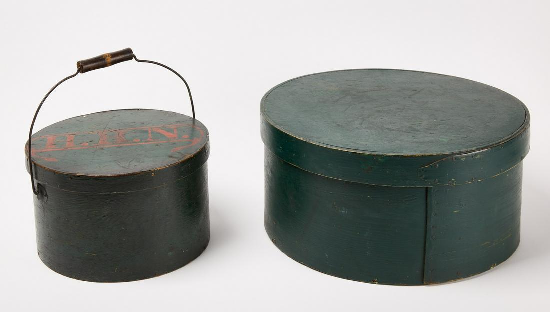 Painted Cheese Box and Handled Pantry Box (1 of 4)