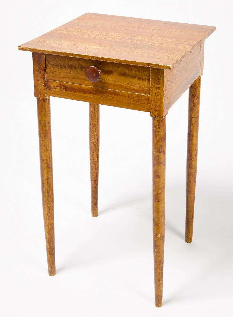 Paint-Decorated One Drawer Stand (1 of 5)