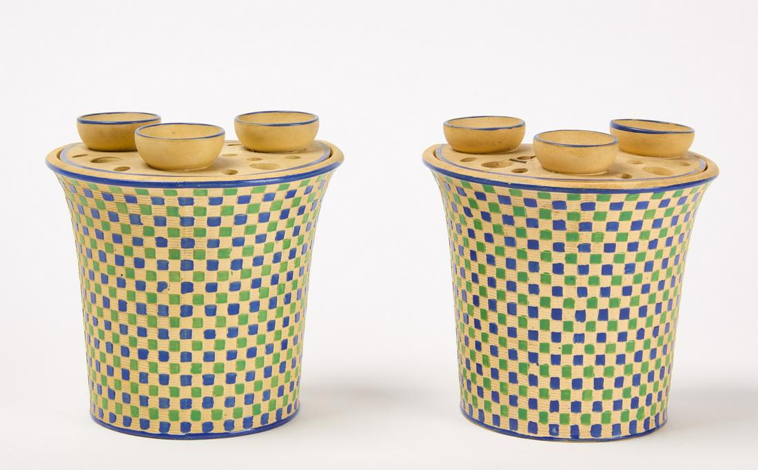 Pair of Caneware Bough Pots (1 of 4)