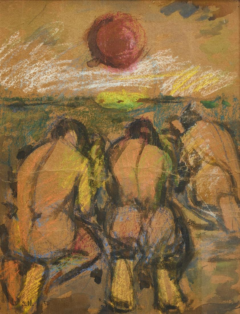 S. Moszkowicz - Male Figures at Sunrise (1 of 3)