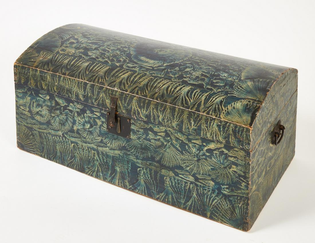 Paint-Decorated Dome Top Box (1 of 6)