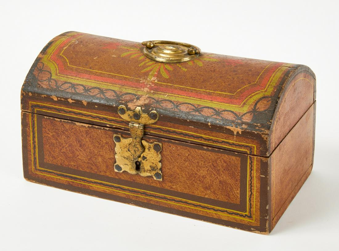 Paint-Decorated Dome Top Box (1 of 6)