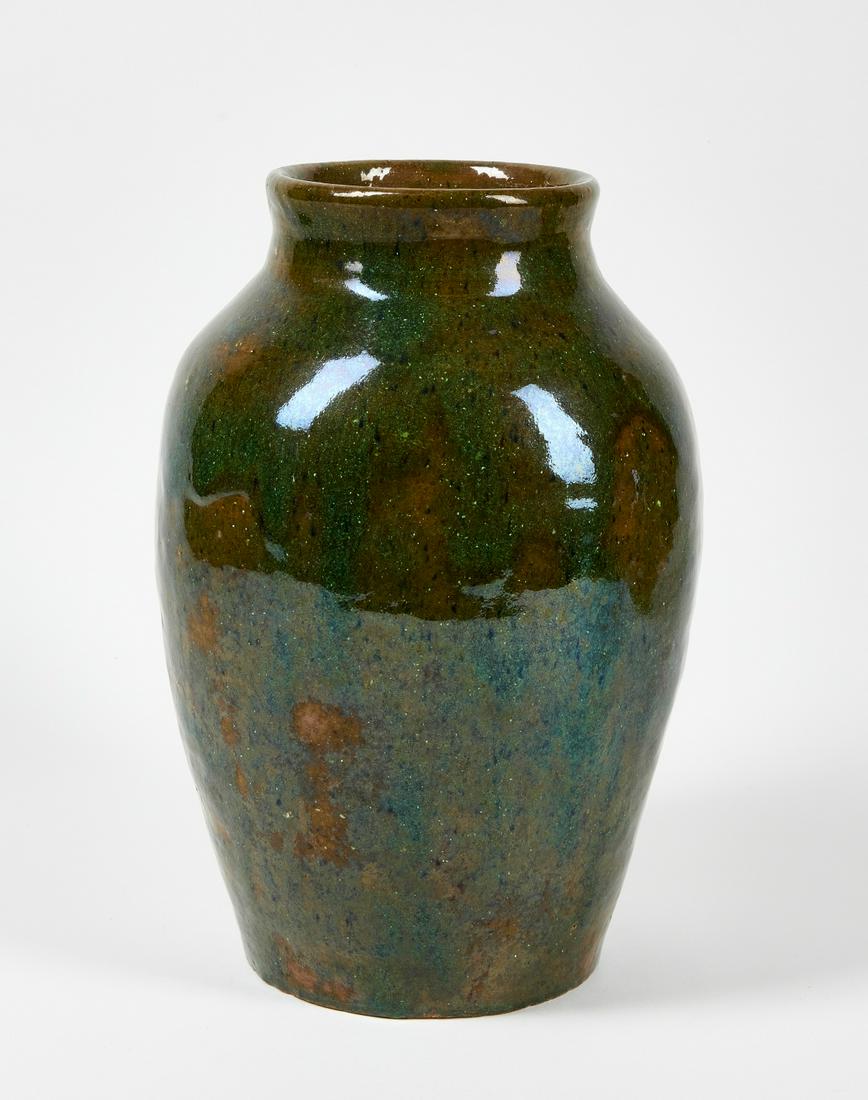 Green Redware Vase (1 of 3)