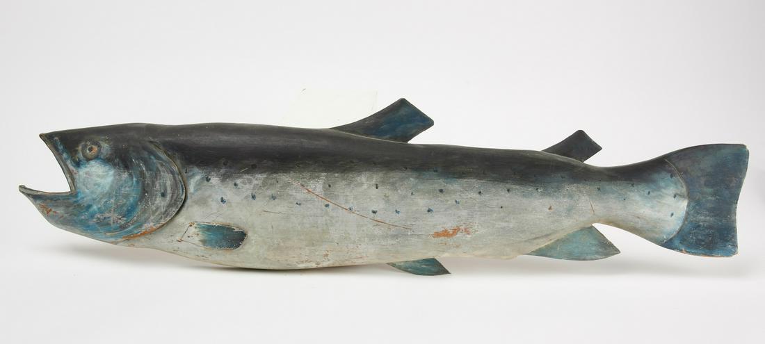 Carved Blue Fish Plaque (1 of 4)