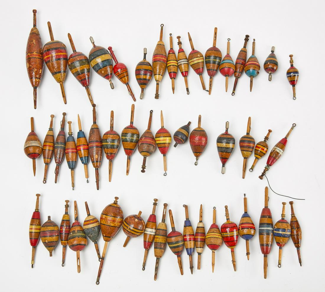 Fifty Vintage Fishing Bobbers