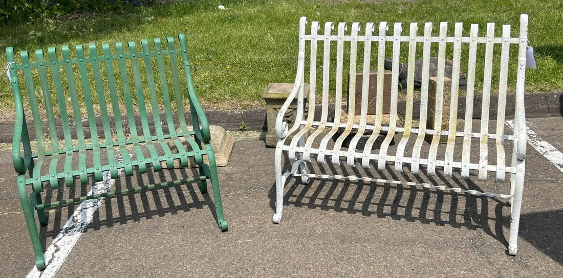 Two Iron Garden Benches (1 of 3)