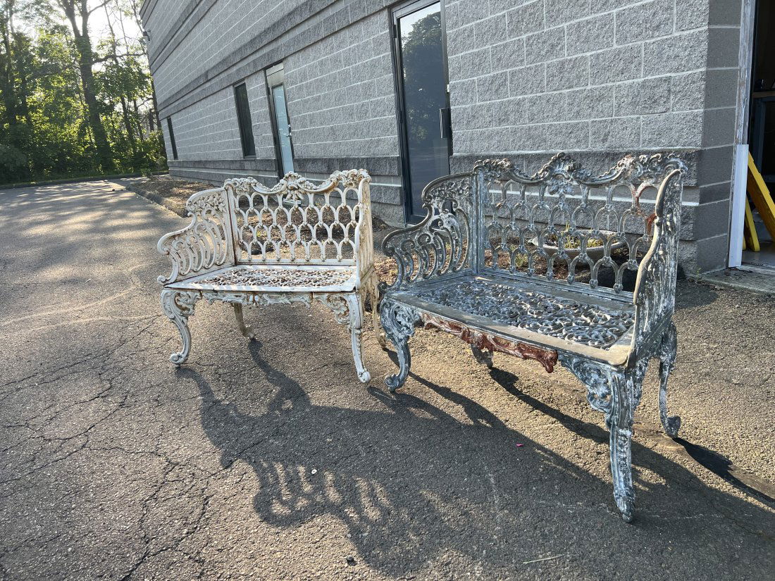 Pair of Cast Iron Garden Benches (1 of 8)