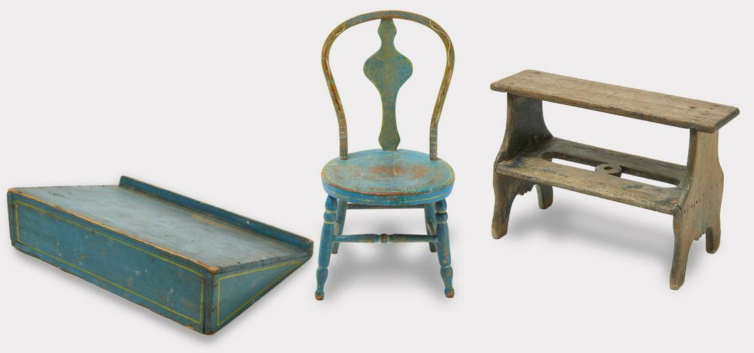 Foot Stool, Writing Desk, and Doll's Chair (1 of 15)