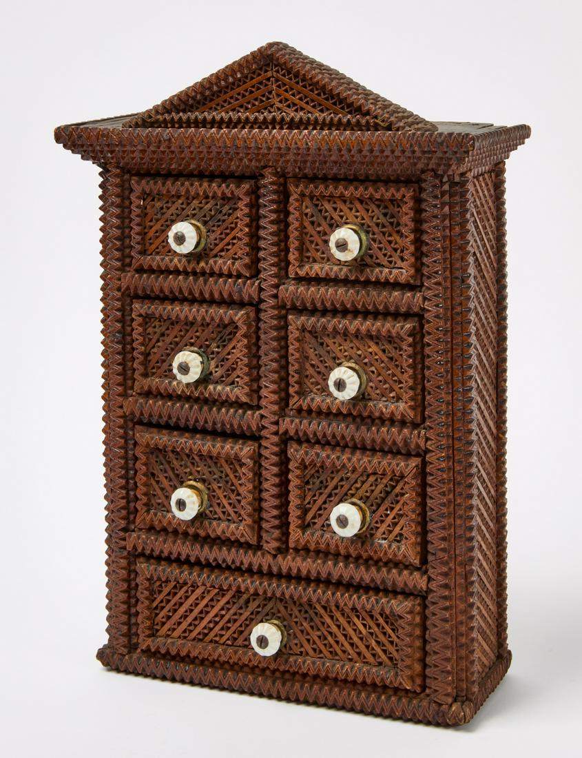 Small Tramp Art Spice Chest (1 of 6)