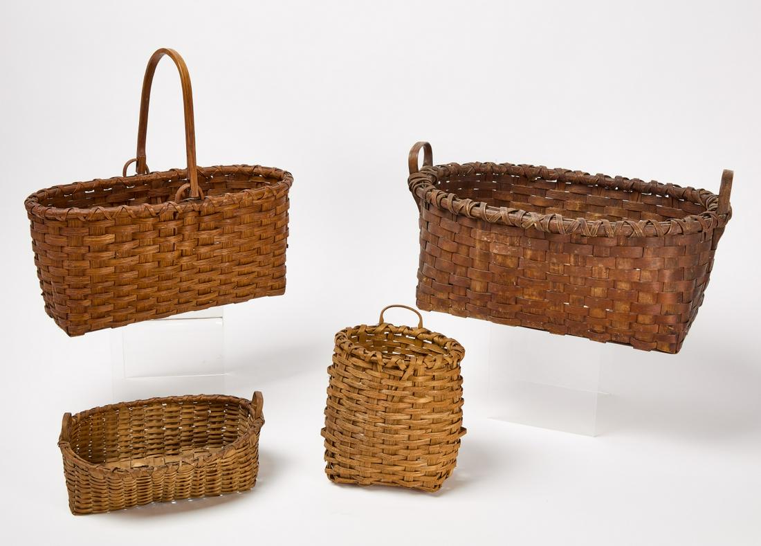 Four Early Splint Baskets (1 of 3)