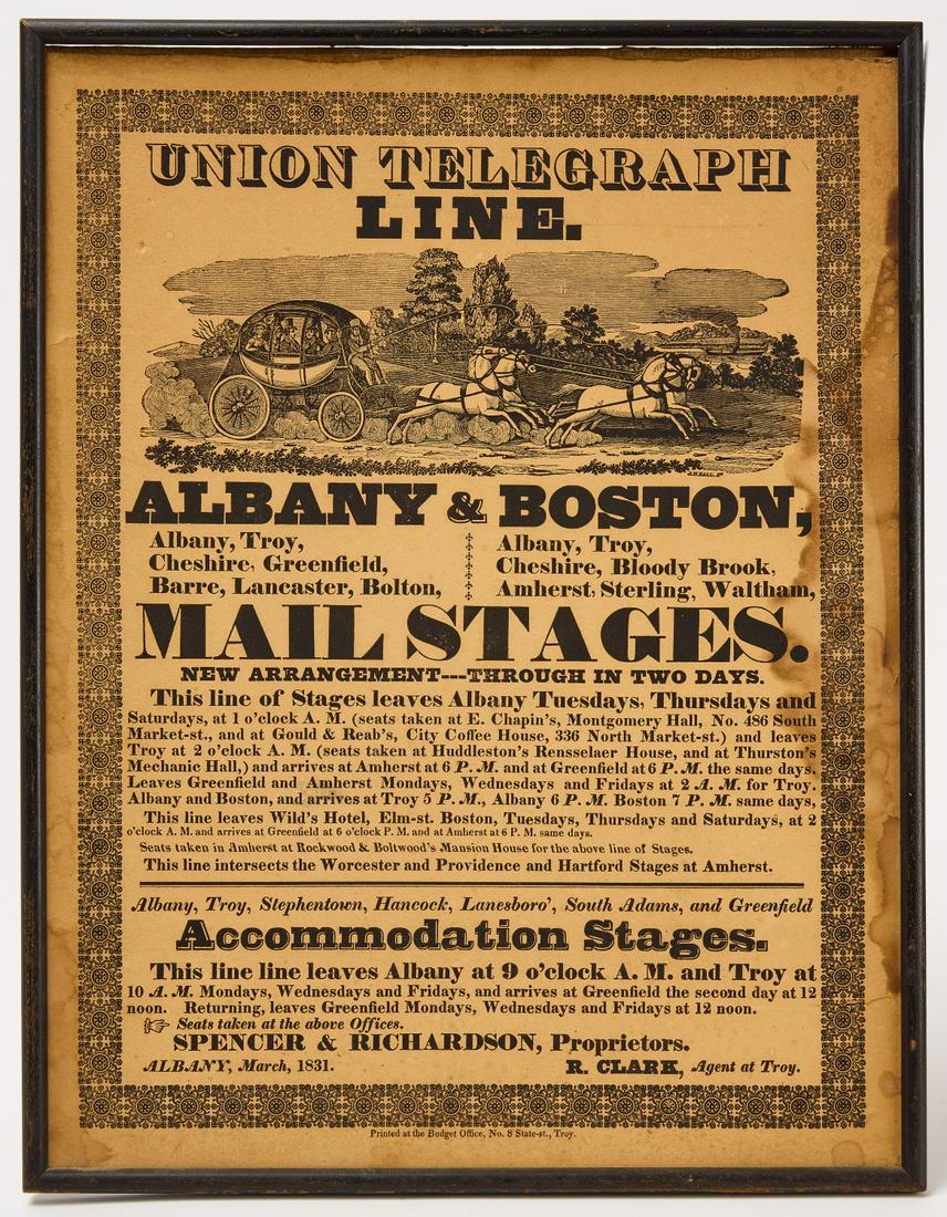 Union Telegraph Stage Line Broadside (1 of 1)