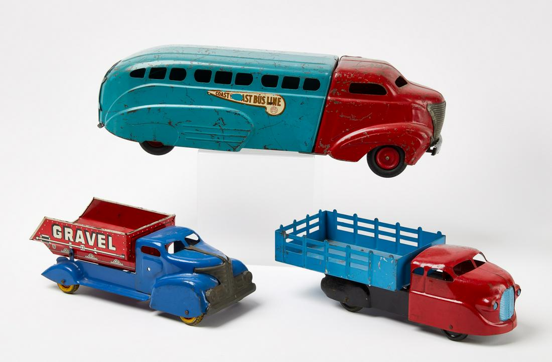 Three Pressed Steel Toy Trucks (1 of 2)