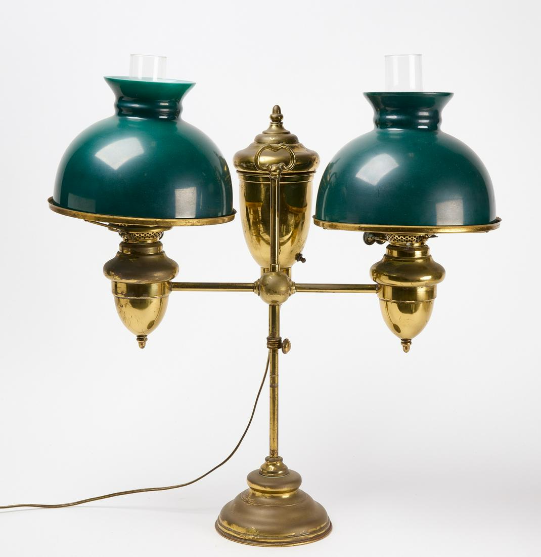 Brass Double Student Lamp (1 of 2)